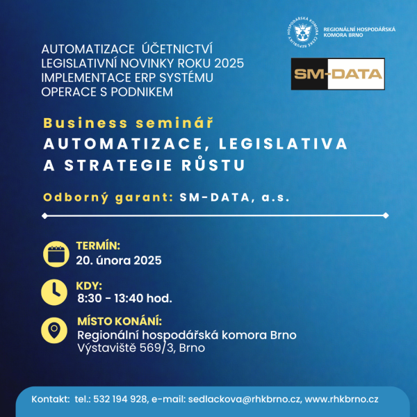 Automatizace účetnictví, legislativa 2025, strategie růstu (20. 2. 2025)